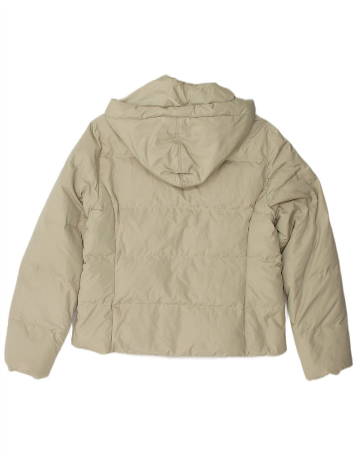 CHAMPION Chaqueta acolchada con capucha para mujer UK 14 Mediana Off White Poliéster