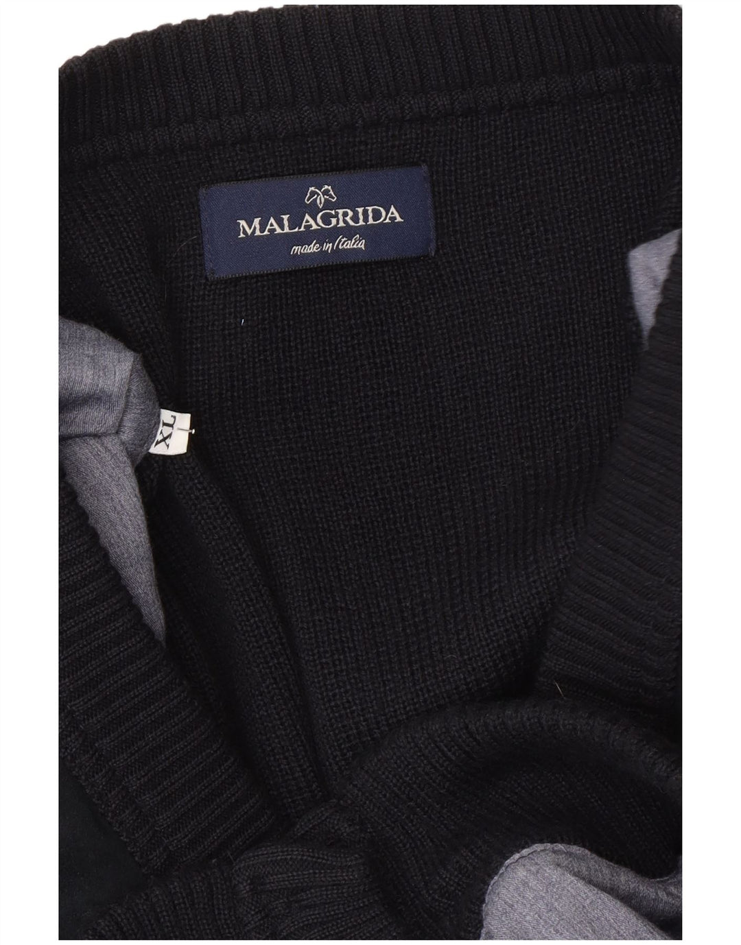 Malagrida Cárdigan Hombre XL Lana Rayas Negras