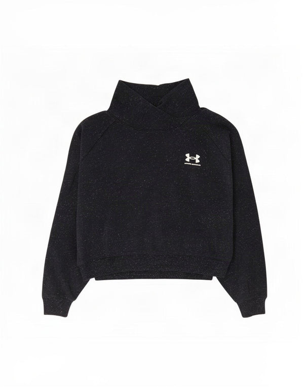 Under Armour Mujer Crop Sudadera Jumper UK 18 XL Azul Marino Moteado