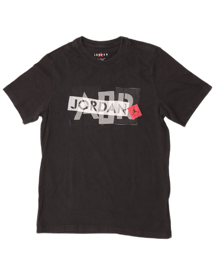 Jordan - Camiseta con gráfico Air para hombre, talla mediana, algodón negro