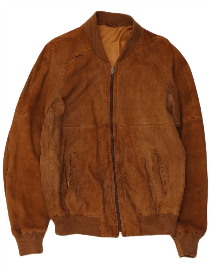 Anfor Chaqueta Bomber De Ante Hombre IT 52 XL Marrón