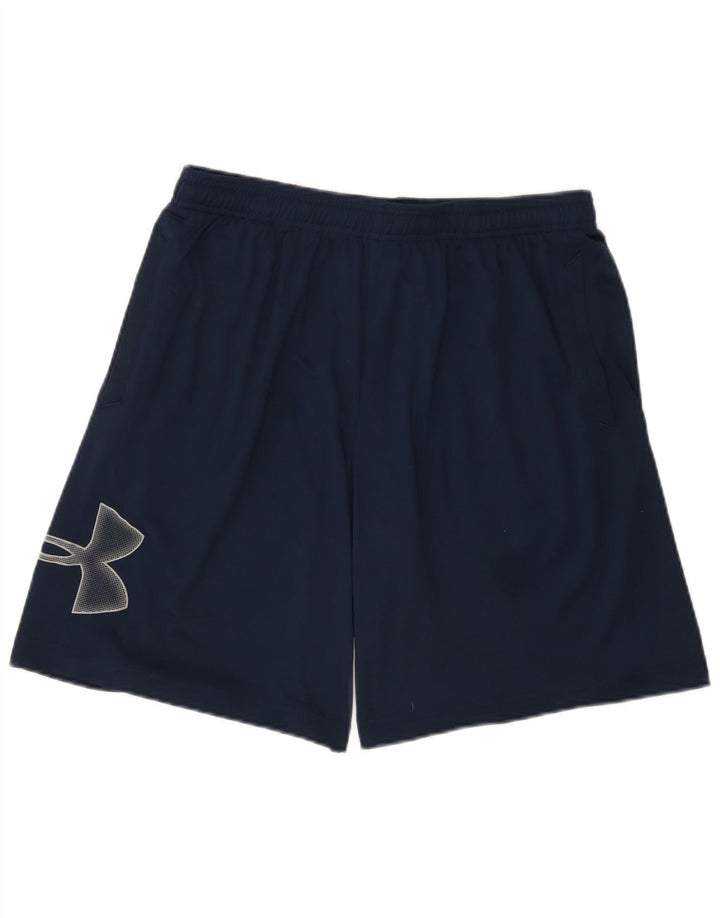 Under Armour Pantalones cortos deportivos gráficos para hombre Poliéster azul marino grande