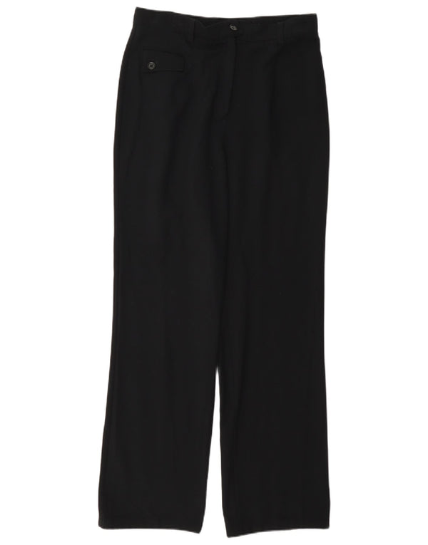 Marks & Spencer Pantalones de traje con corte de bota para mujer UK 10 Small W27 L29 Negro