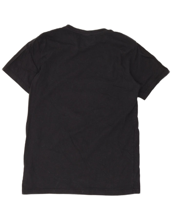 Ellesse Camiseta gráfica para mujer Top UK 10 Small Black Cotton