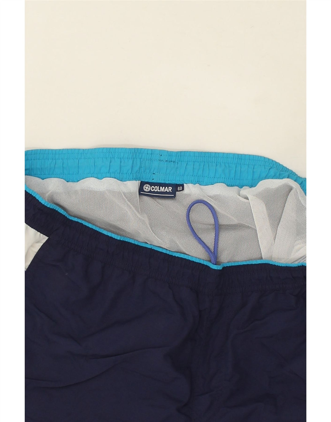 COLMAR Mens Graphic Sport Shorts IT 60 2XL Navy Blue Vintage Colmar and Second-Hand Colmar from Messina Hembry 