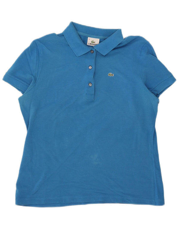 Polo Lacoste Mujer Talla 46 XL Algodón Azul