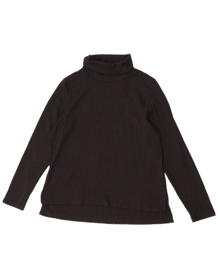 Marks & Spencer Jersey con cuello vuelto para mujer UK 40 XL Poliéster negro