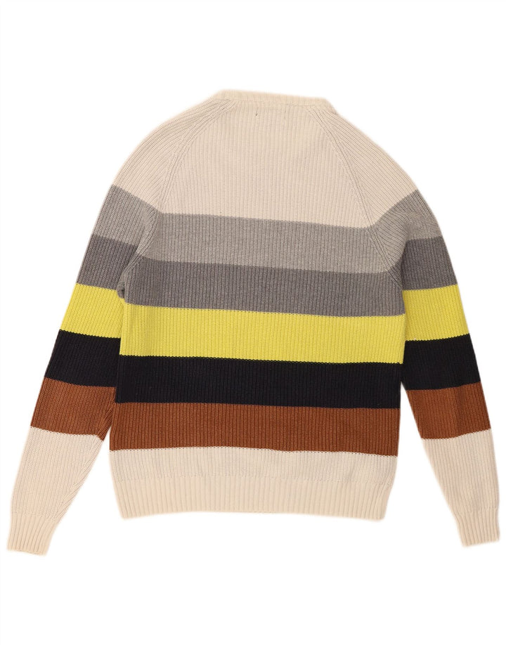 Zara Hombre Jersey Cuello Redondo Jersey Mediano Algodón Rayas Multicolor