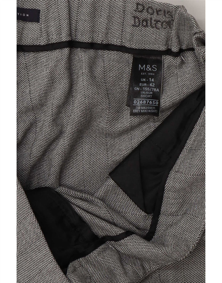 Marks & Spencer Pantalones cortos para mujer UK 40 Large W34 L24 Poliéster gris