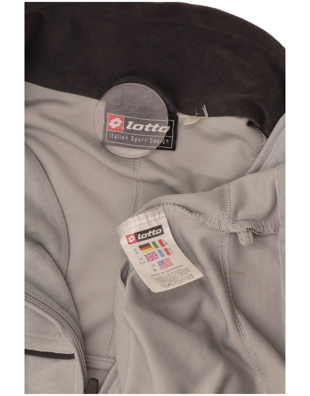 Lotto Chaqueta de Chándal para Hombre UK 42/44 XL Gris Poliéster