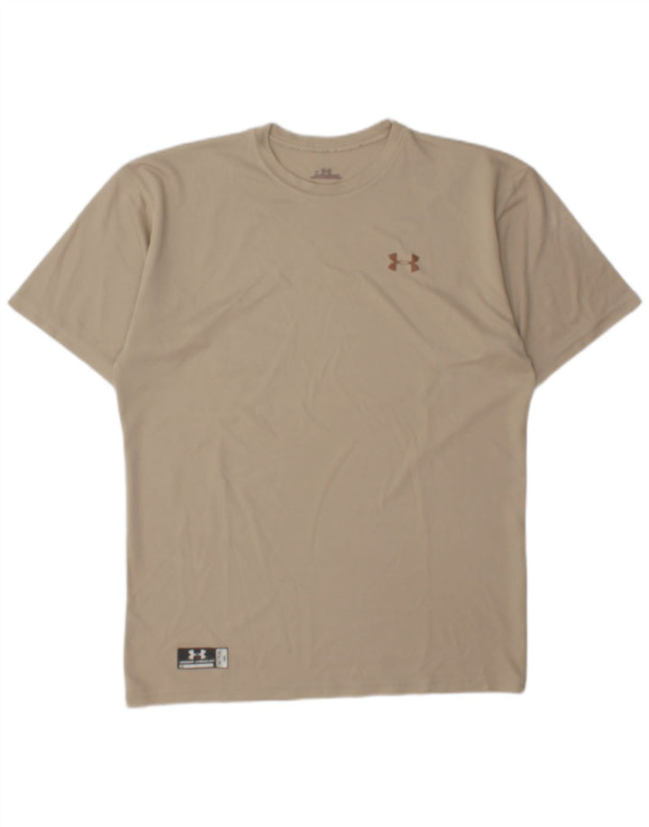 Camiseta Under Armour Hombre Top XL Beige Poliéster