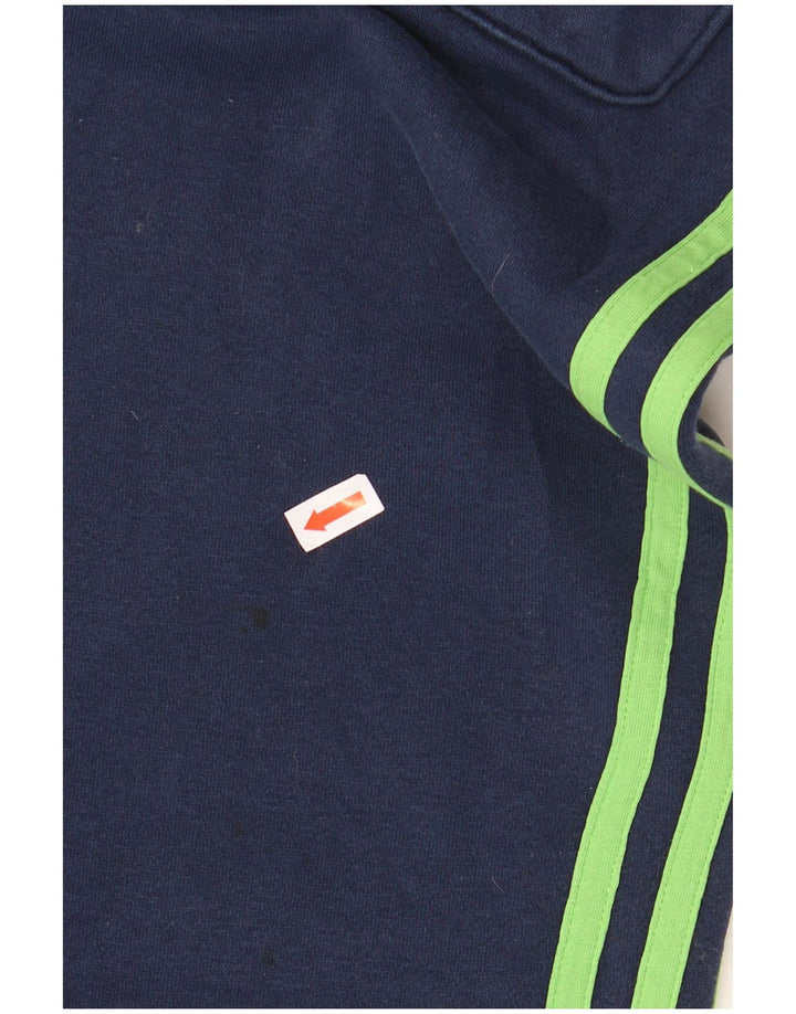 ADIDAS Hombre Gráfico Chándal Pantalones Joggers Pequeño Azul Marino Algodón