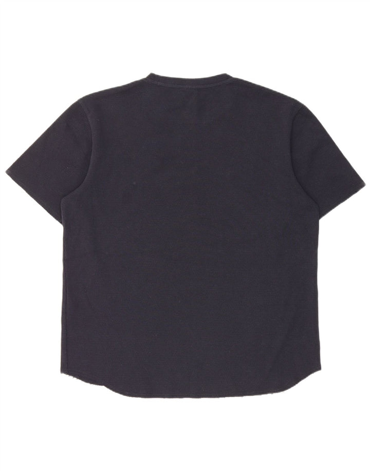 Zara Hombre Camiseta Top Medium Azul Marino Algodón