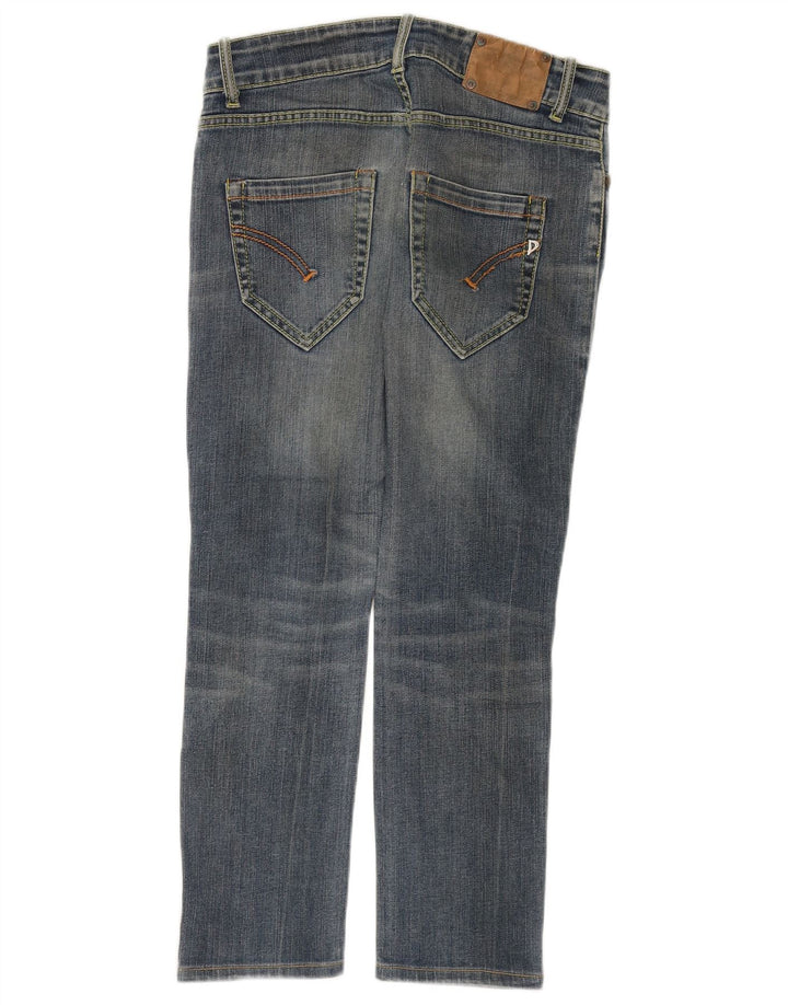 Vaqueros Dondup Mujer Rectos W29 L28 Azul Algodón