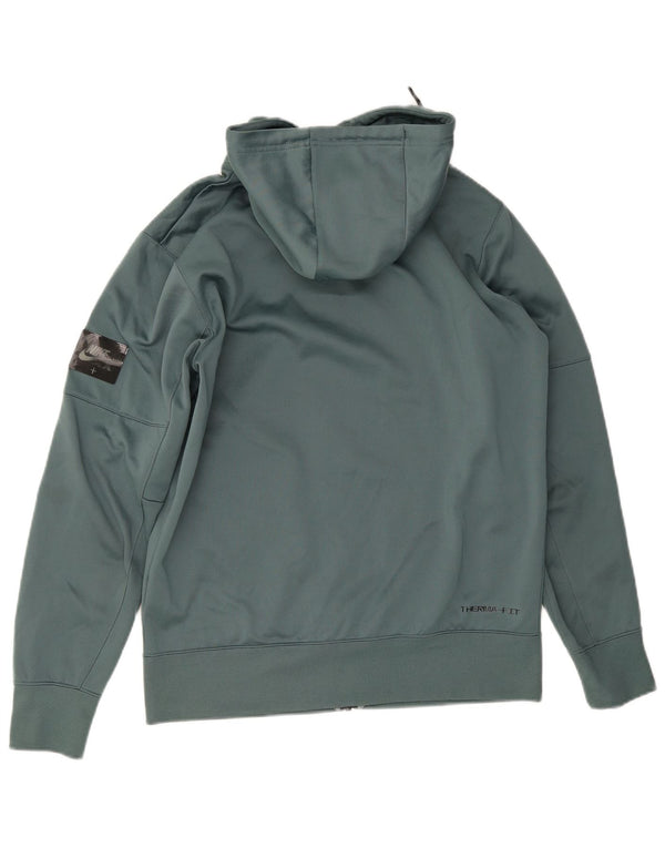 Nike Therma-Fit Graphic Zip Sudadera con capucha para hombre Poliéster verde medio