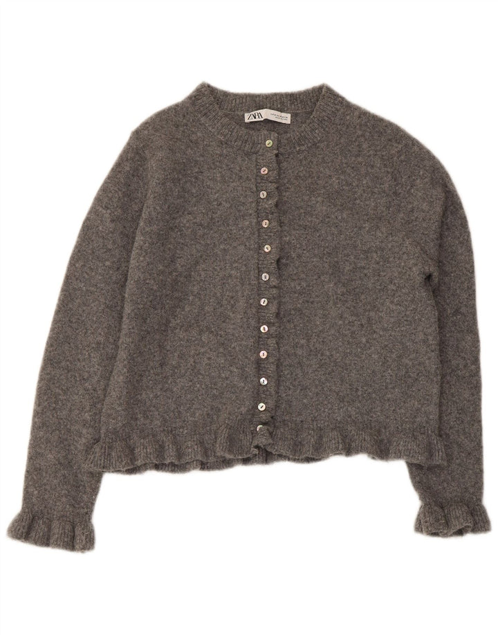 Zara Mujer Bolero Jumper UK 44 Poliéster Gris Medio