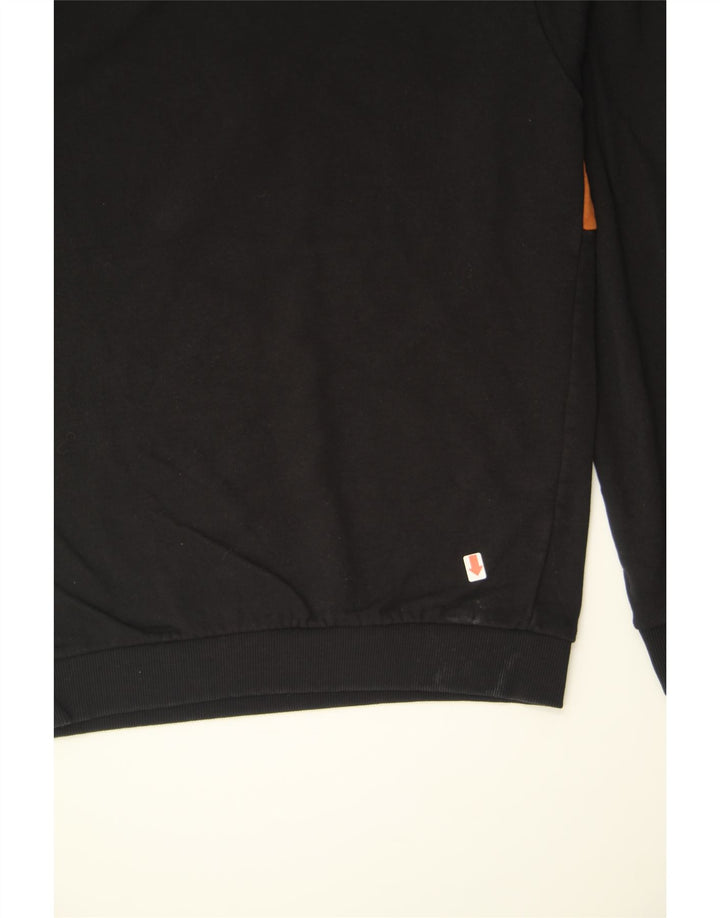 ZARA Mens Graphic Sweatshirt Jumper Large Black Colourblock Cotton Vintage Zara and Second-Hand Zara from Messina Hembry 