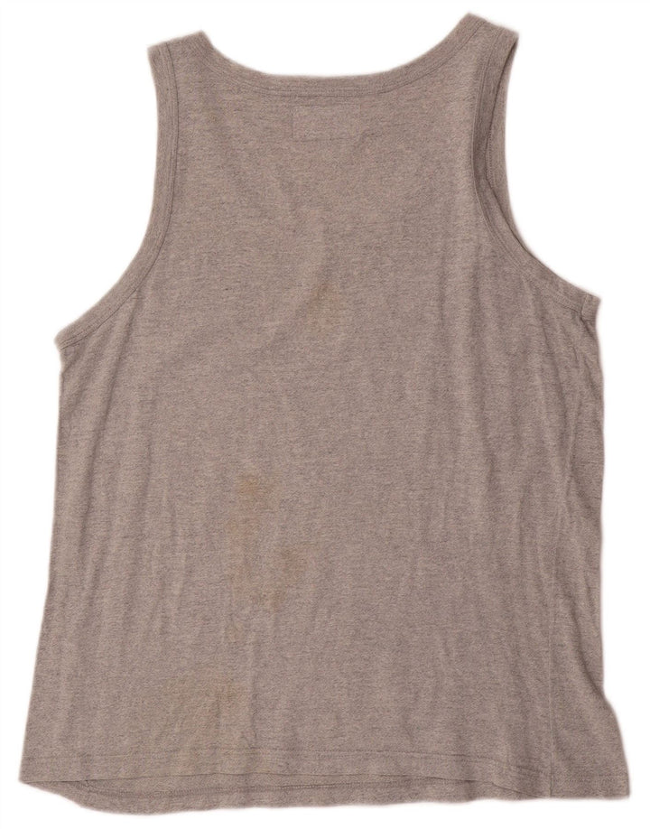 Brugi Hombre Chaleco Top Grande Gris Algodón