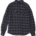 Superdry Camisa De Franela De Algodón A Cuadros Azul Marino Pequeño