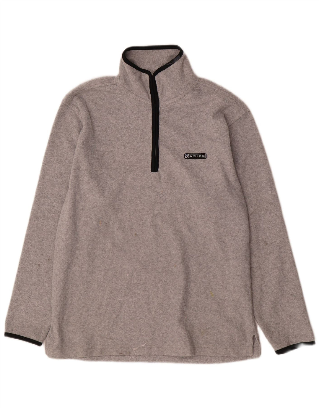 Asics Hombre Zip Neck Fleece Jumper Gris Medio