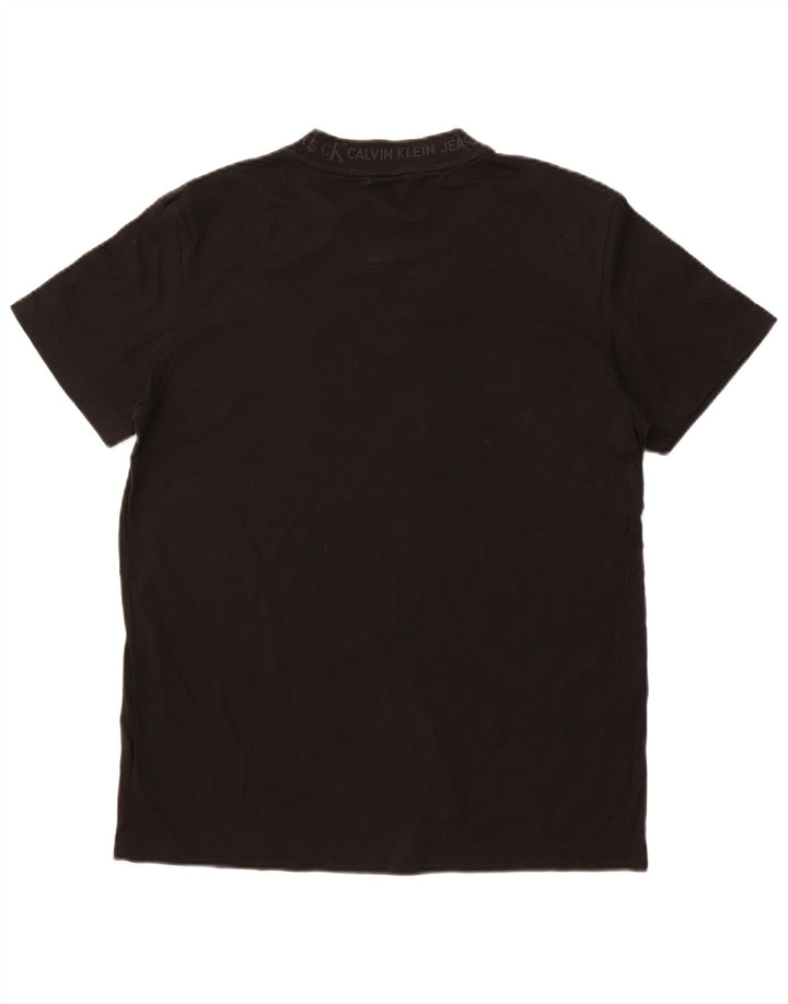 CALVIN KLEIN JEANS Camiseta gráfica para hombre Top Grande Negro
