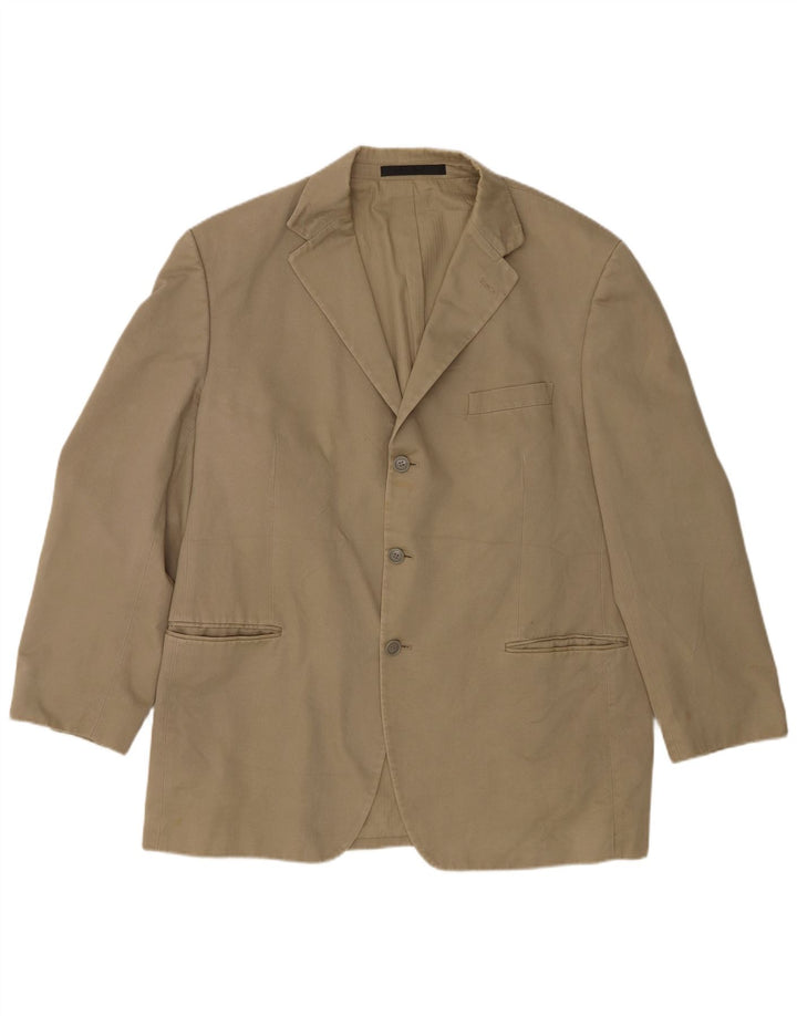 Marks & Spencer Chaqueta tipo blazer de 3 botones para hombre UK 44 XL Algodón caqui