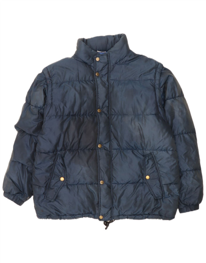 Sergio Tacchini Chaqueta acolchada con capucha para hombre UK 40 Large Poliamida azul marino