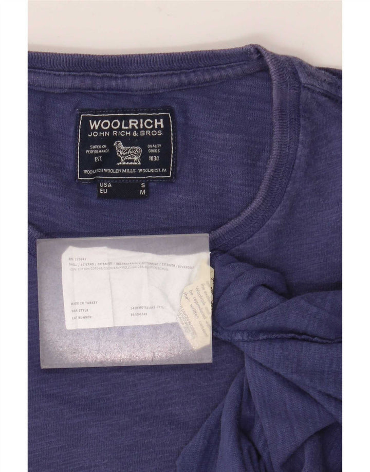 Woolrich Camiseta De Hombre Top Azul Medio Algodón