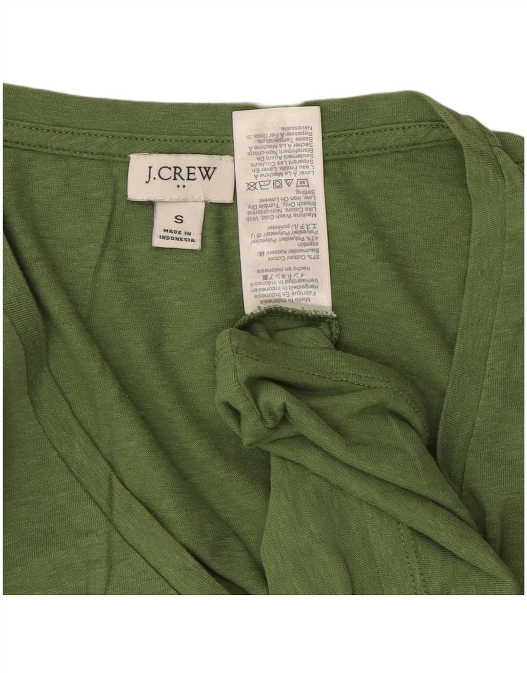 J. CREW Camiseta sin mangas para mujer UK 10 Small Green Cotton