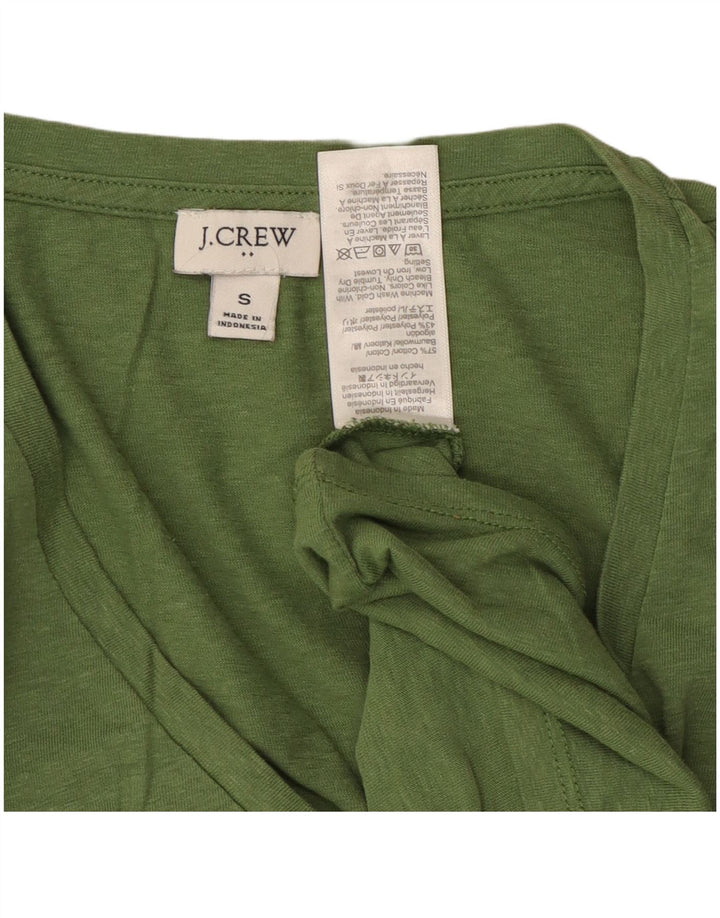 J. CREW Camiseta sin mangas para mujer UK 10 Small Green Cotton