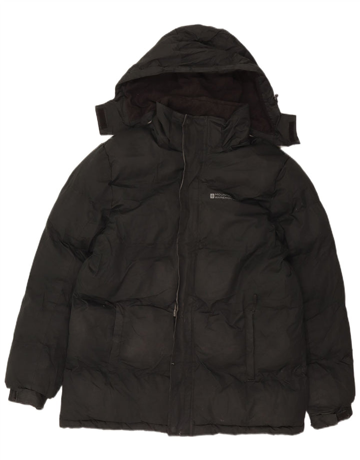Chaqueta acolchada con capucha para hombre Mountain Warehouse ES 38 Mediana Poliéster negro