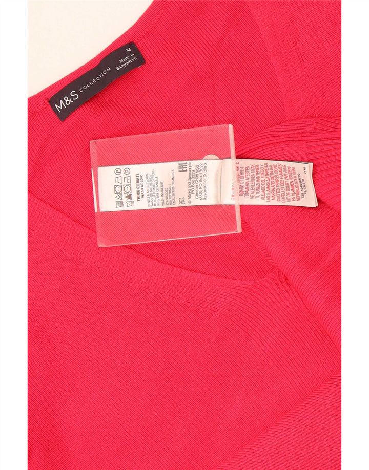 Marks & Spencer Blusa corta para mujer UK 42 Viscosa rosa mediana