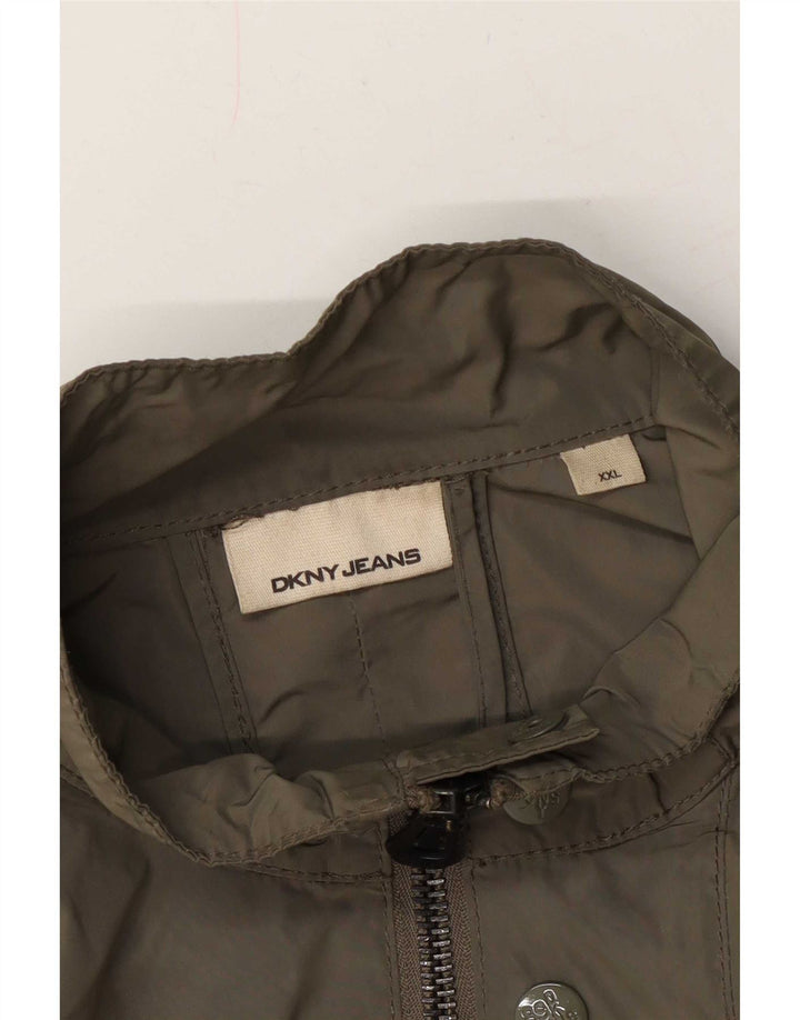 Dkny Chaqueta Bomber para Hombre UK 44 2XL Caqui