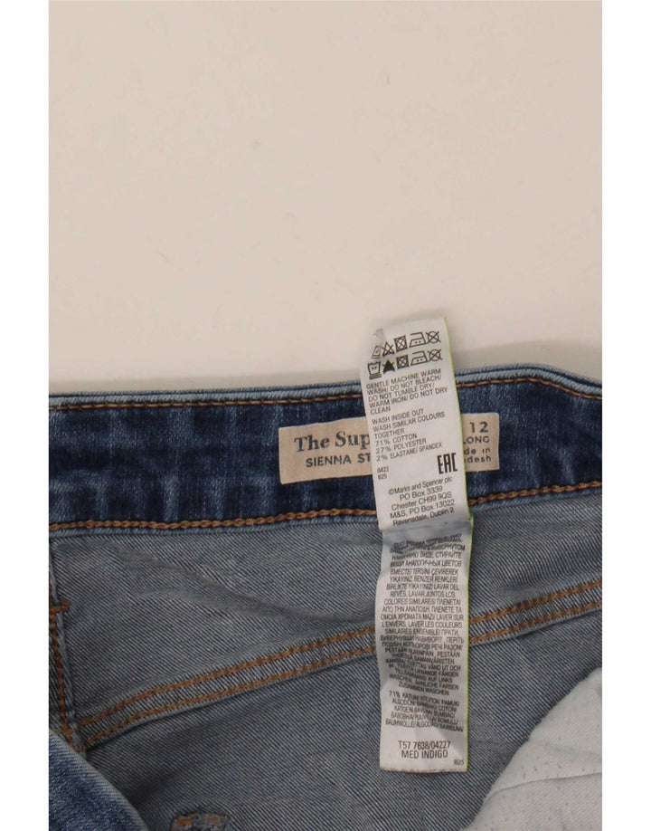 Marks & Spencer Jeans rectos Sienna para mujer UK 12 Medium W30 L31 Azul