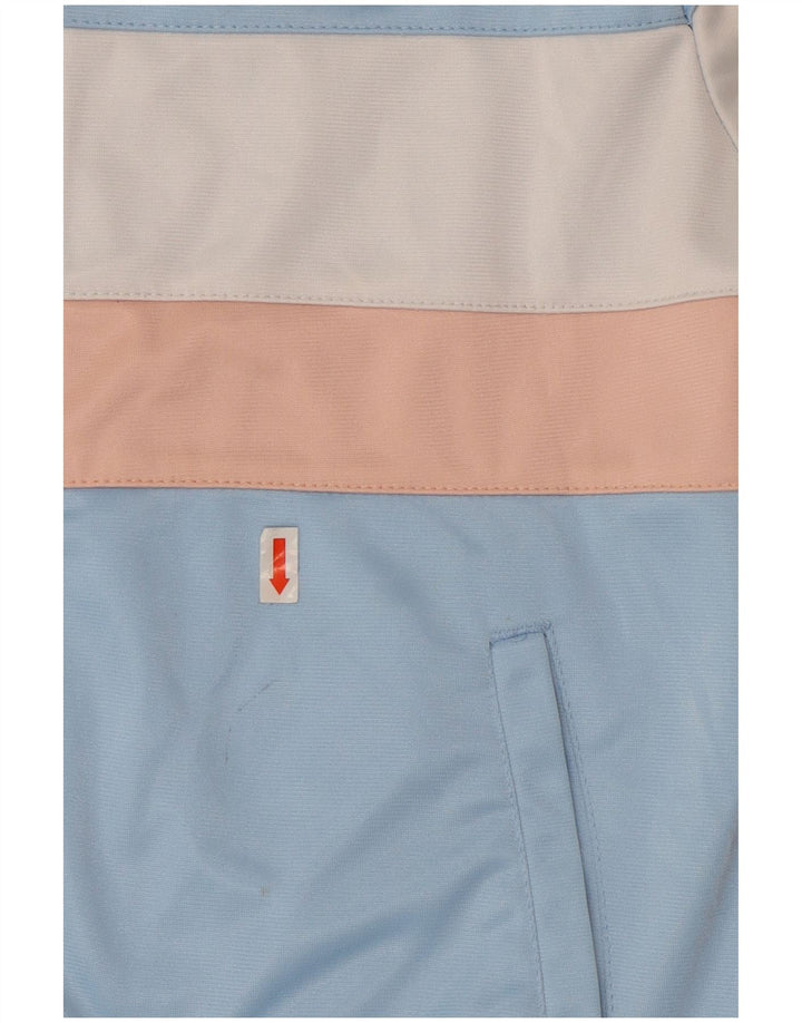ELLESSE Chaqueta de chándal para mujer UK 10 Small Blue Colourblock Poliéster