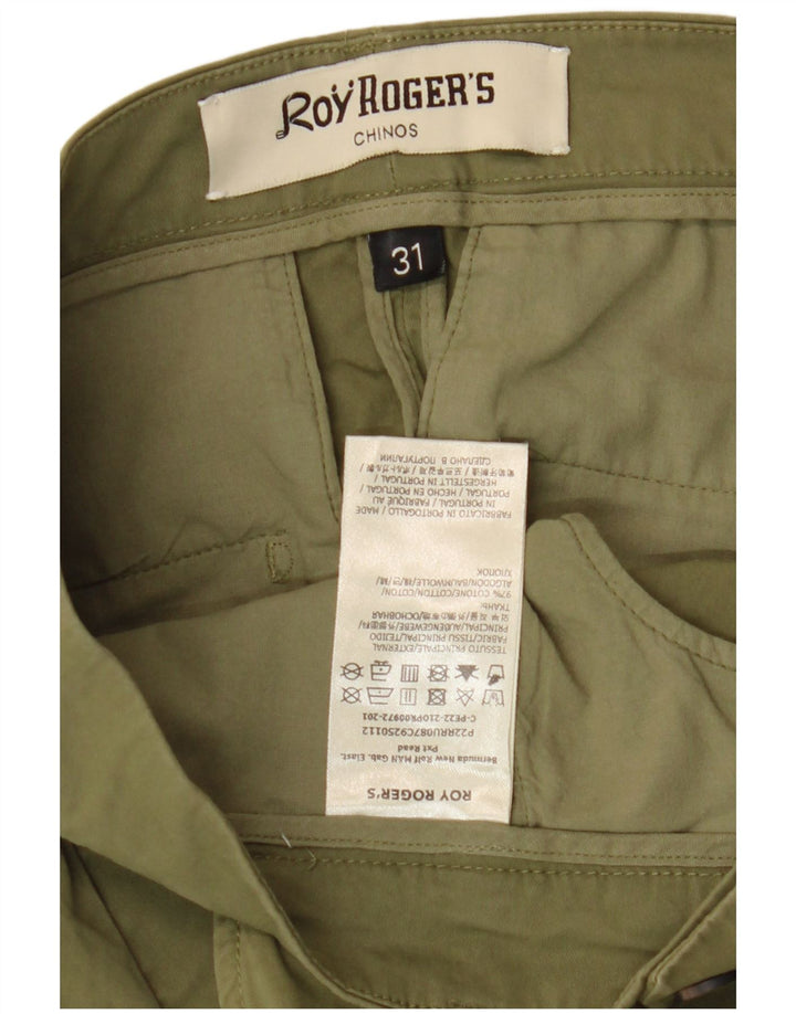 Roy Rogers Pantalones cortos chinos para hombre W31 Algodón caqui medio