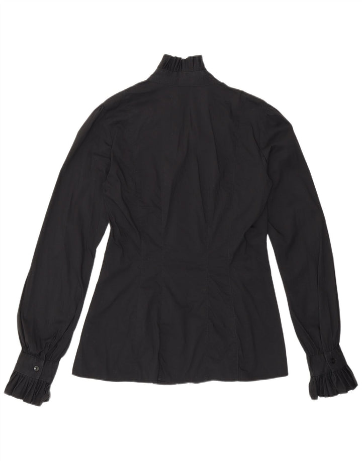 Benetton Blusa Camisera De Manga Larga Mujer EU 44 Mediano Negro