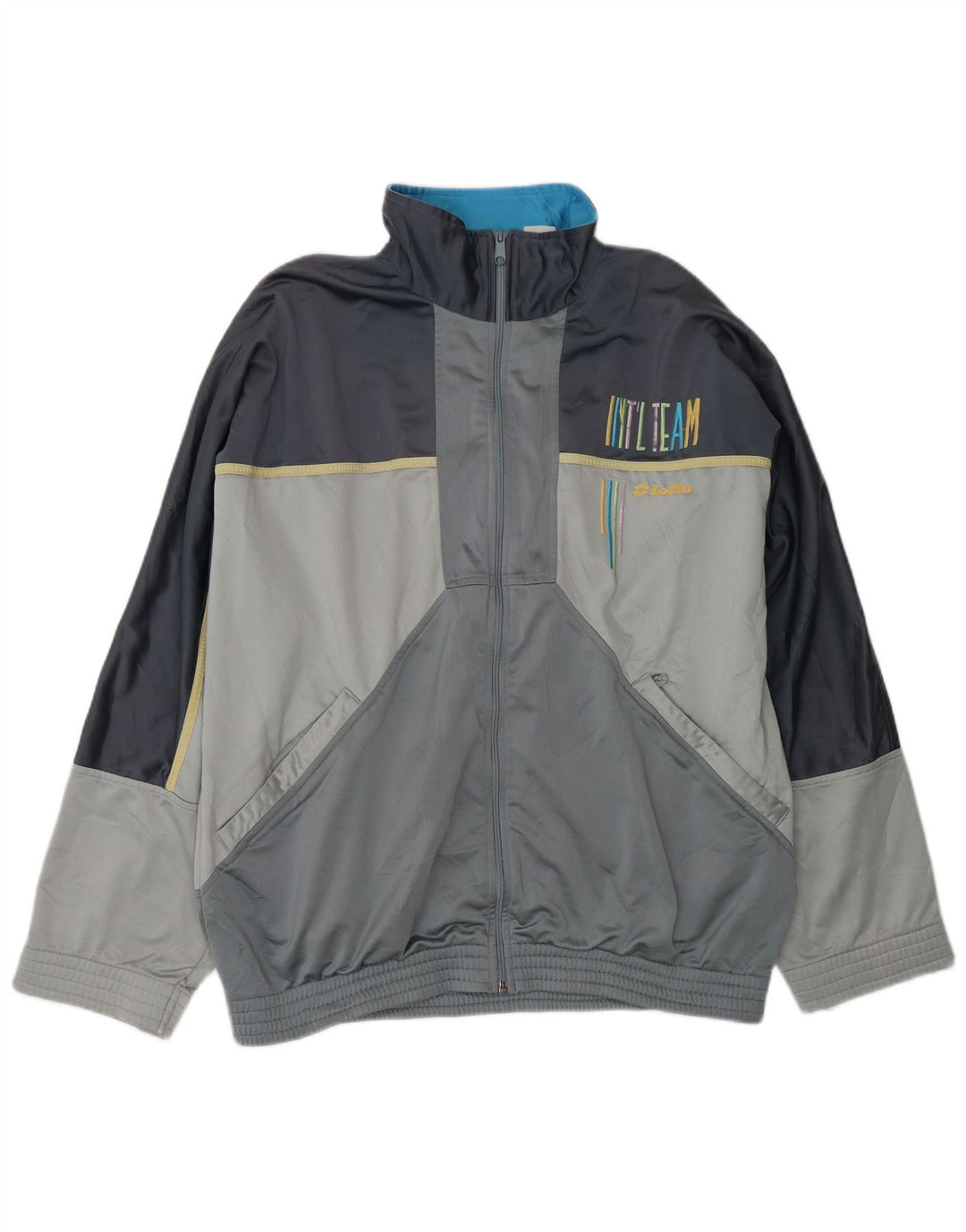 LOTTO Chaqueta de chándal para hombre XL Gris Colorblock