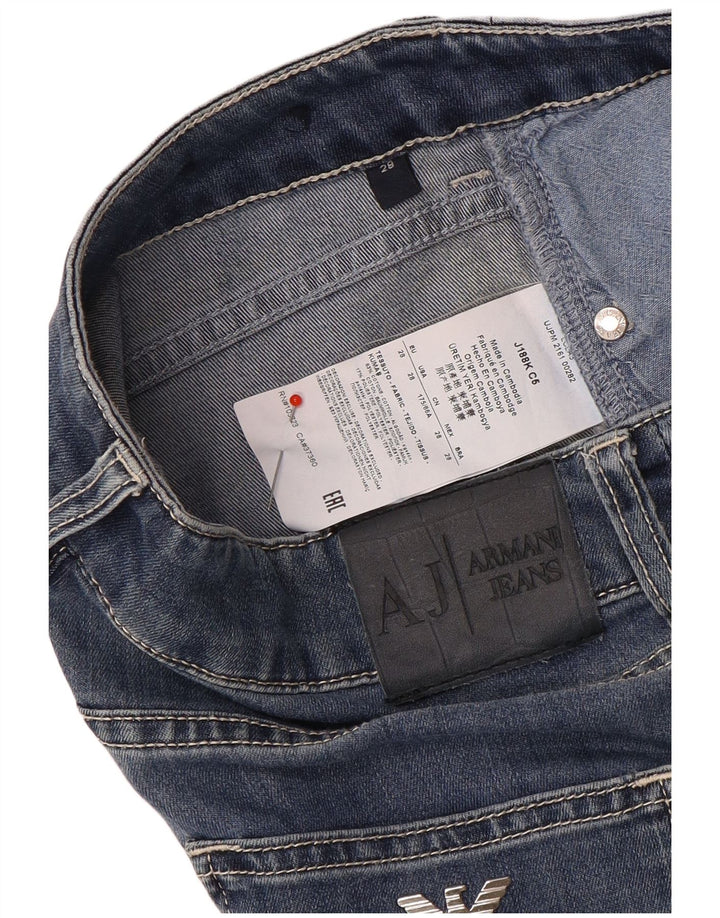 Jeans Armani Mujer Slim W28 L28 Algodón Azul Marino