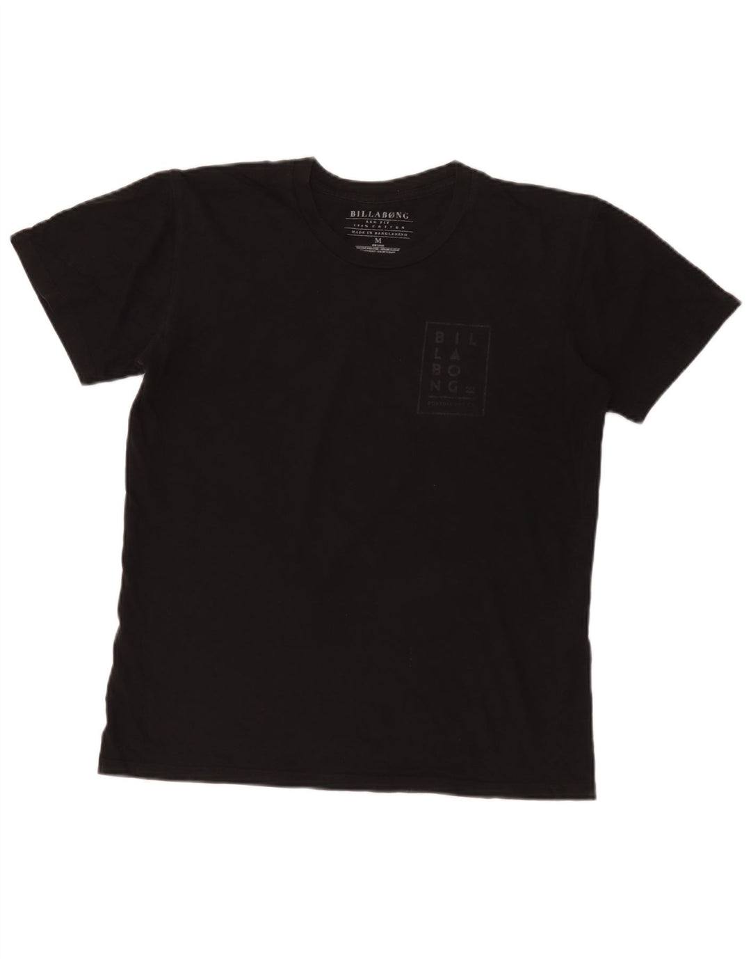 Billabong Hombre Regular Fit Graphic Camiseta Top Algodón Negro Mediano