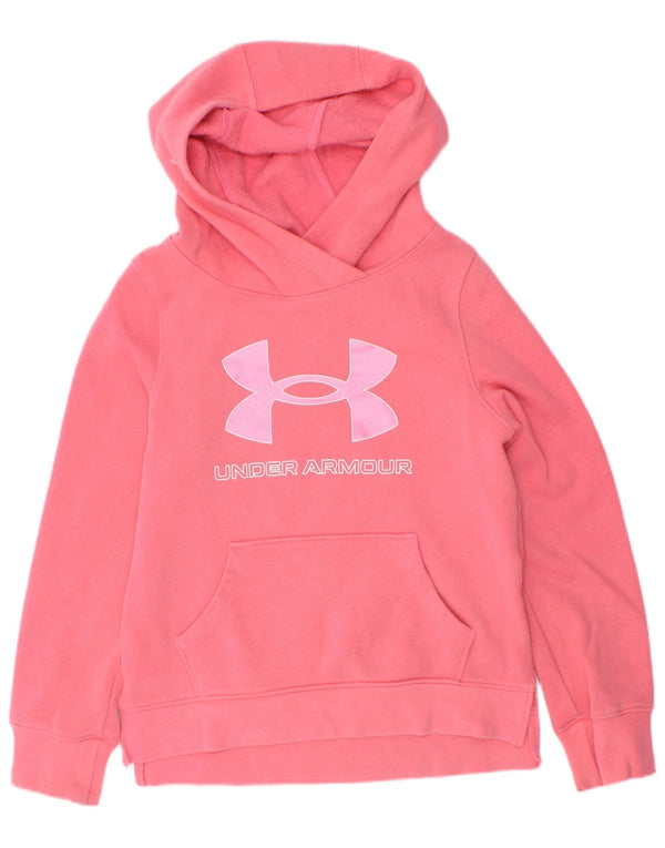 Under Armour Jersey con capucha gráfica para niñas 6-7 años XS Algodón rosa