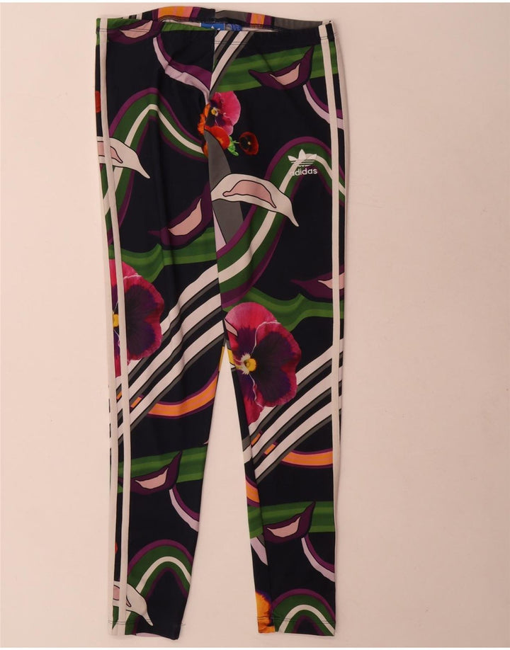 Adidas Leggings para mujer Reino Unido 10 Pequeño Poliéster floral multicolor