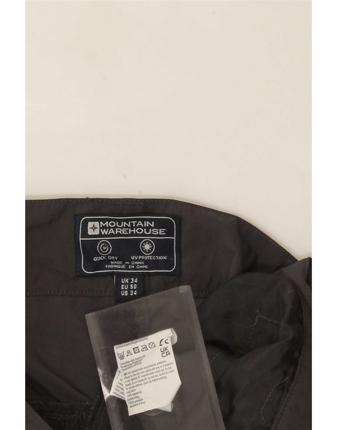 Pantalones cortos tipo cargo para hombre Mountain Warehouse W34 Large Grey Polyamide