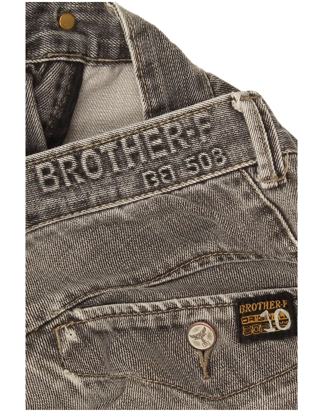 Vaqueros rectos vintage para hombre W36 L34 Algodón gris