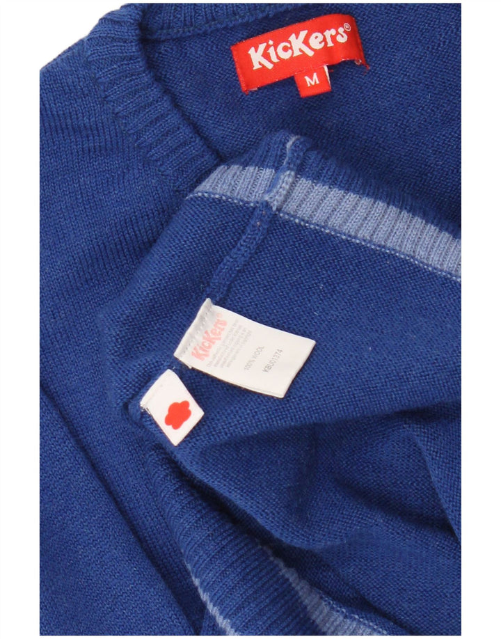 Jersey Kickers Hombre con Cuello en V de Lana Azul Medio