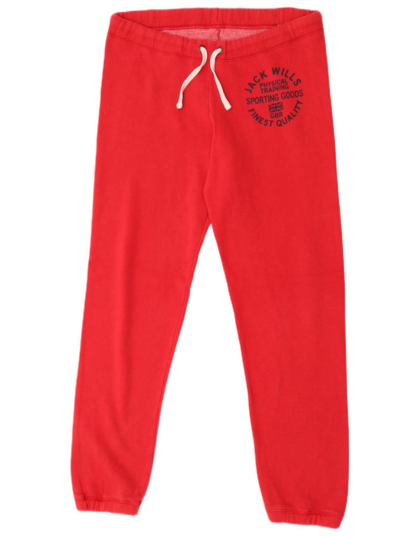 Jack Wills Pantalones de chándal gráficos para mujer Joggers UK 12 Medium Red