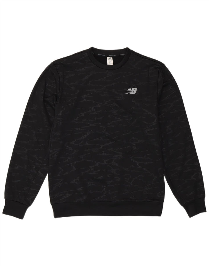 New Balance Hombre Sudadera Jumper Small Negro Camuflaje Poliéster