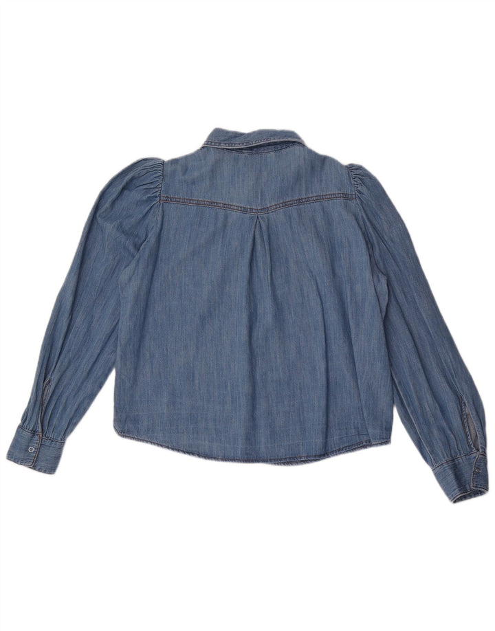 Zara Camisa Vaquera Mujer UK 44 Algodón Azul Medio