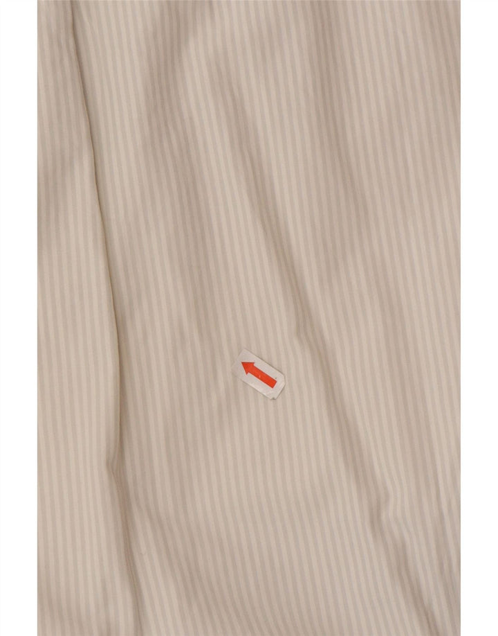J. Crew Camisa para hombre grande de algodón a rayas blancas