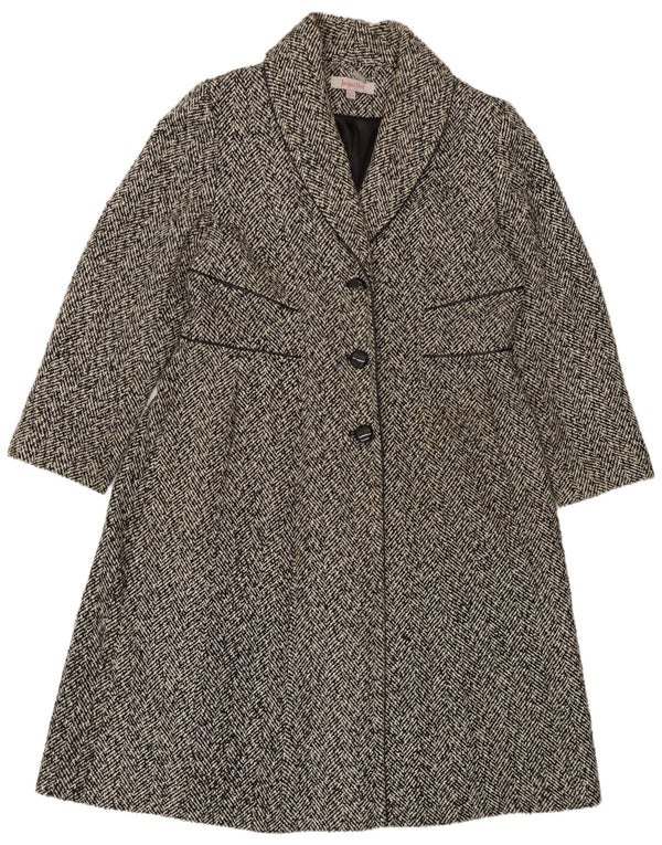 Jacques Vert Abrigo para mujer UK 40 XL Poliéster en espiga negro